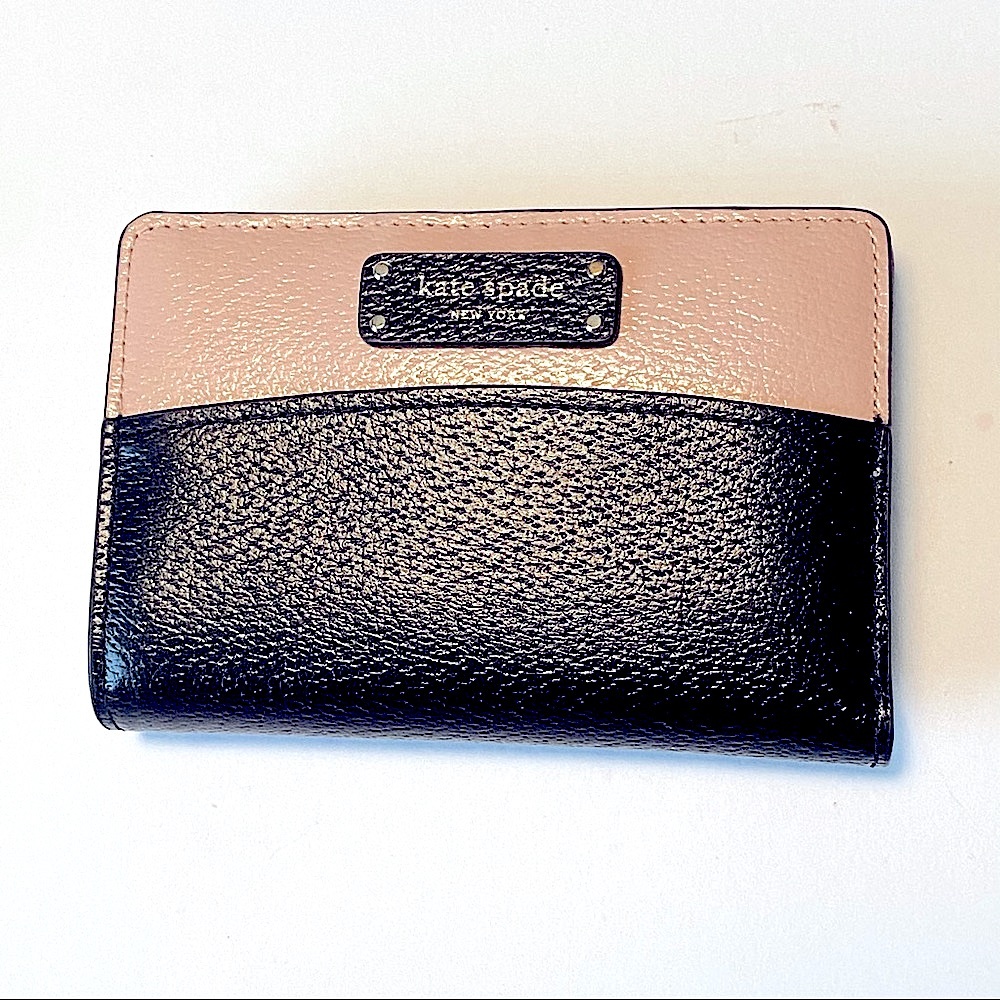 Kate Spade New Med Slim Bifold Wallet pink & black - Picture 9 of 13